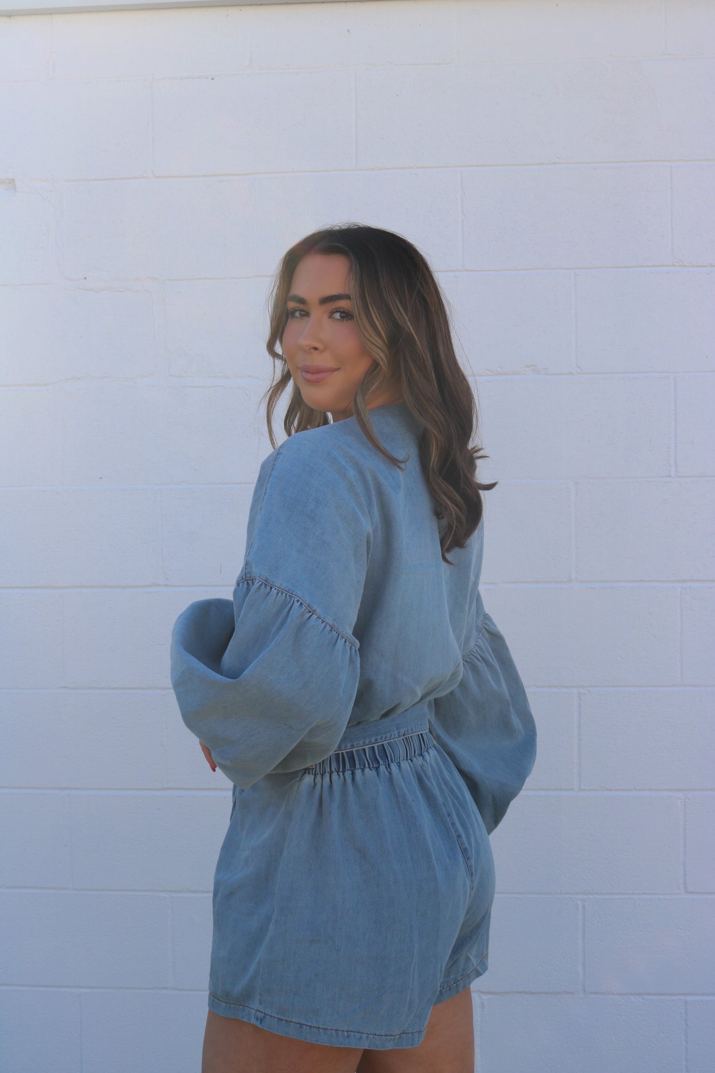 Daisy Denim Romper