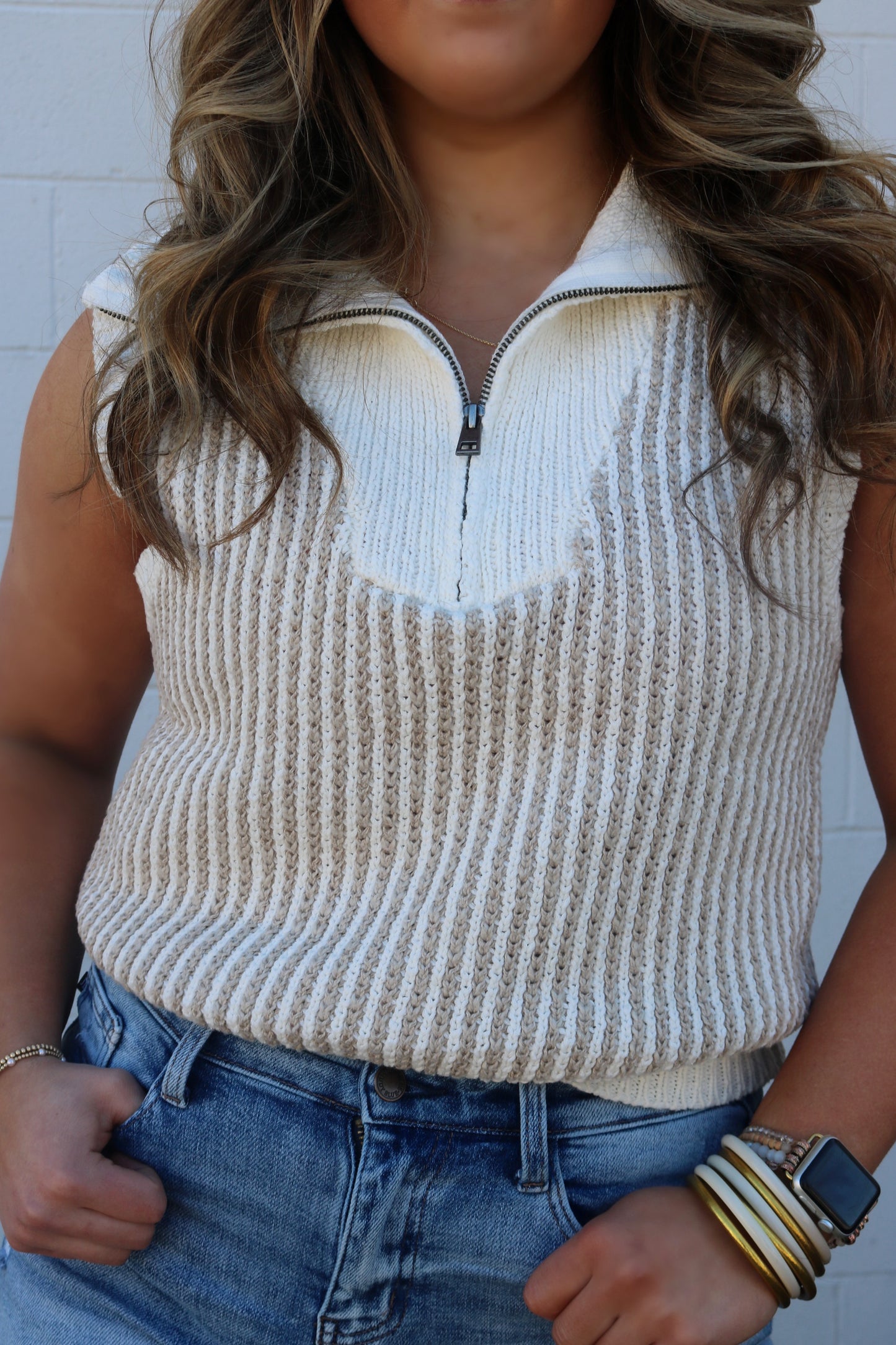 Reese Quarter Zip Vest