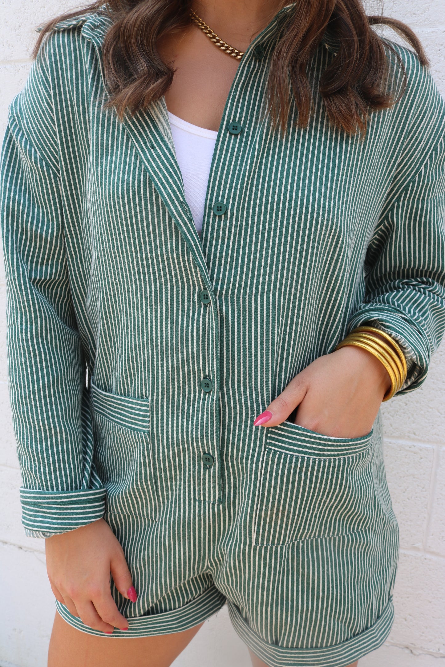 Reagan Striped Romper