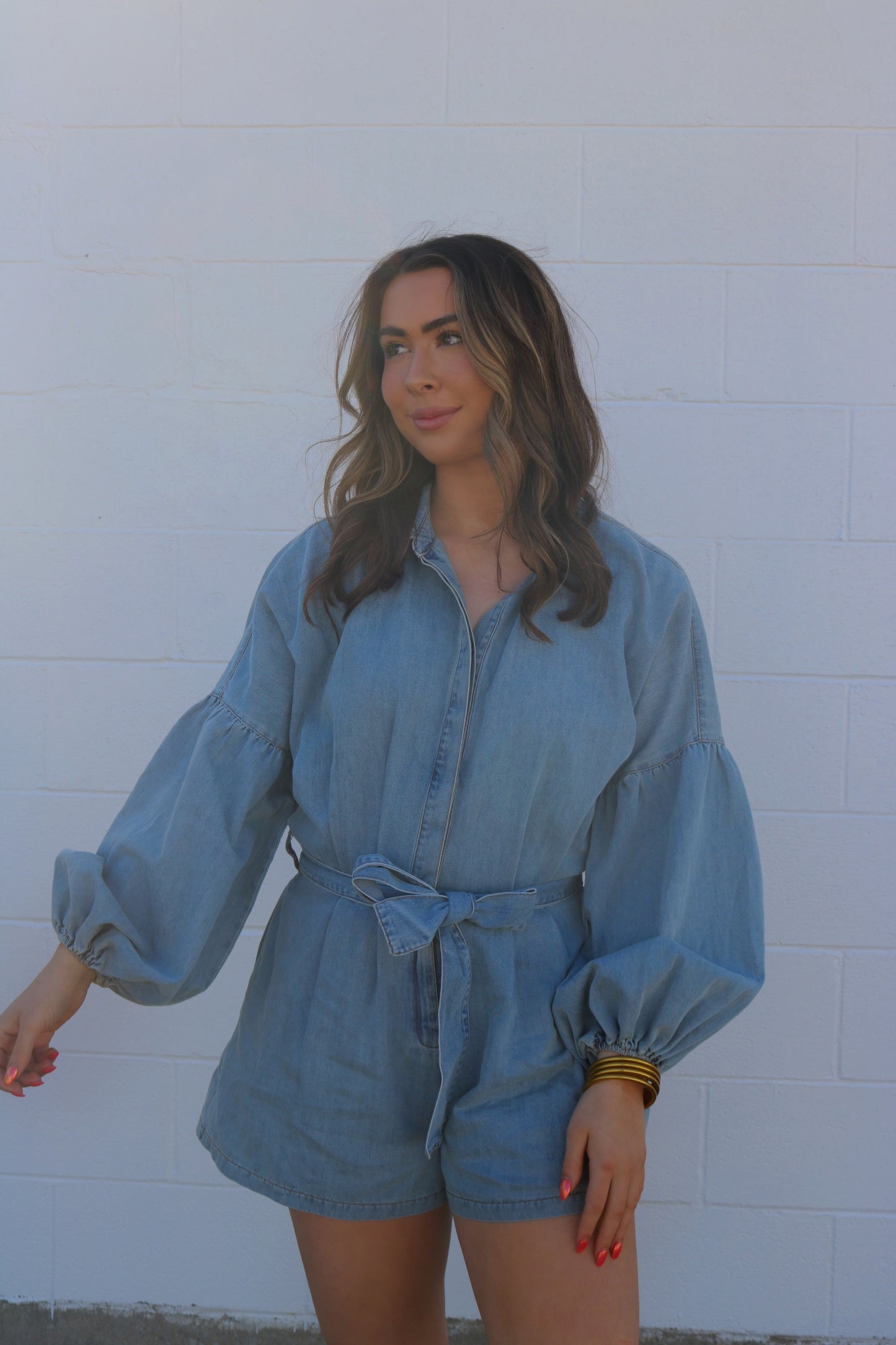 Daisy Denim Romper