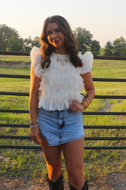 Phoenix Flutter Sleeve Top